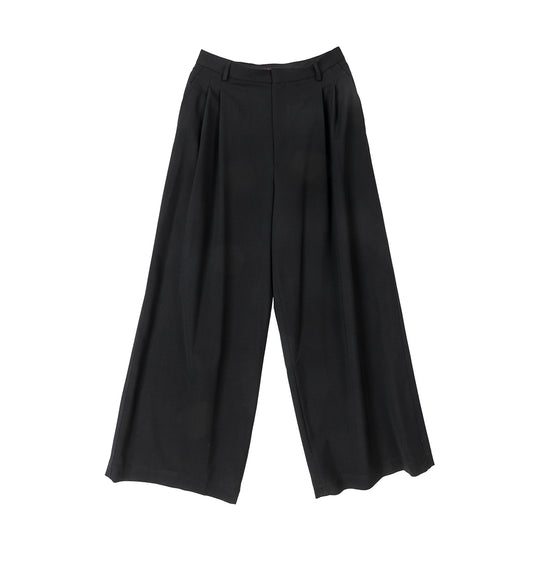 JUMBO WIDE LEG TROUSERS BLACK