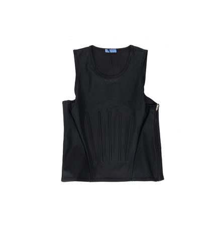 CORSETED TANK TOP BLACK