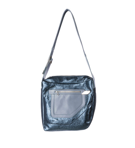 DELTUM LEATHER BAG MIDNIGHT/GREY