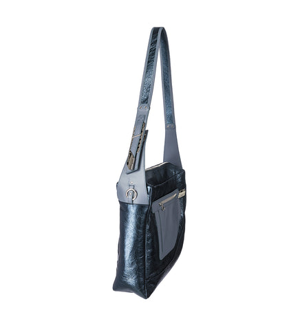 DELTUM LEATHER BAG MIDNIGHT/GREY