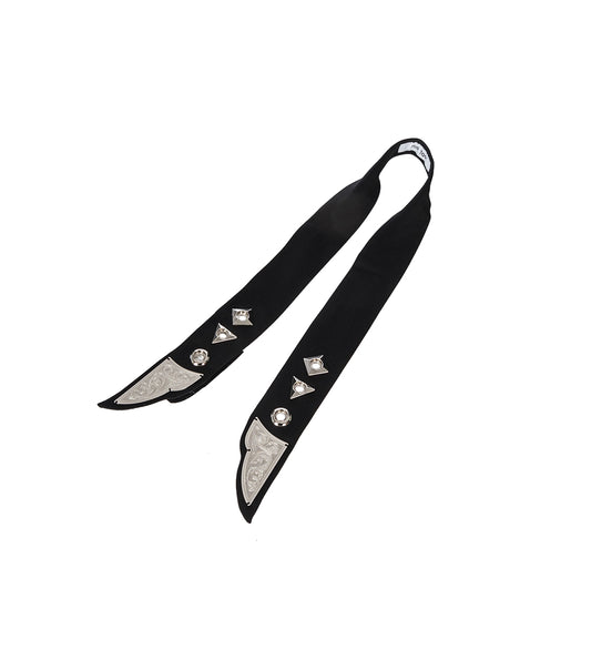 METAL RIBBON TIE BLACK