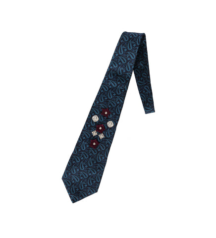 METAL CONCHO TIE NAVY