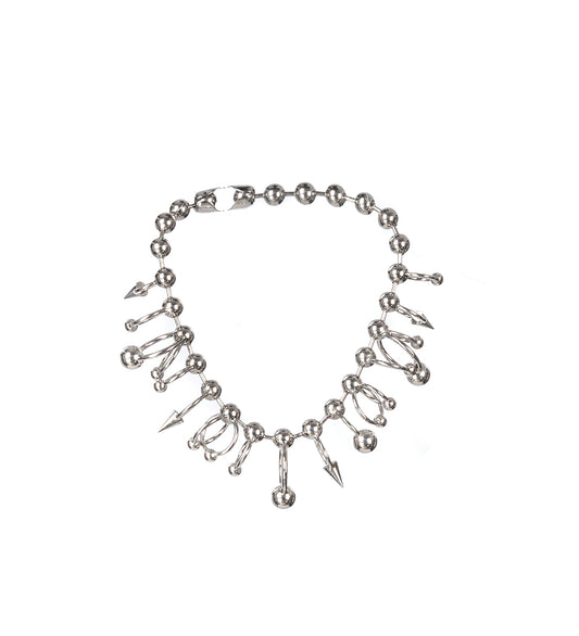 ALL AROUND PIERCINGS NECKLACE SILVER