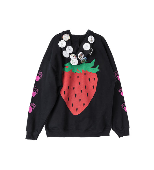FRESH ZIP HOODIE LS BLACK