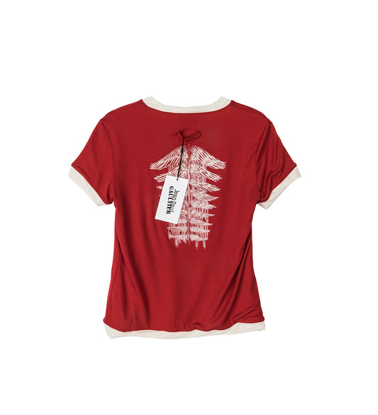 BABY-TEE RED/ECRU