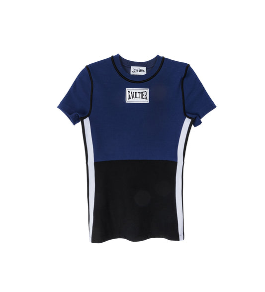 GAULTIER PATCH RIBBED TEE GAULTIER PATCH NAVY/BLACK
