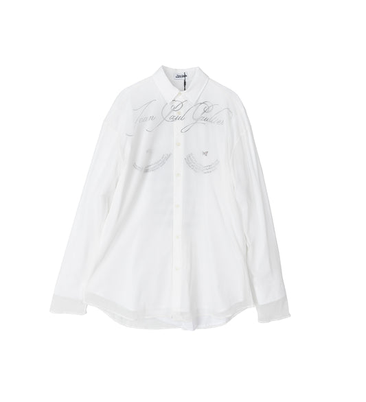 LONG SLEEVES DOUBLE LAYER SHIRT WHITE