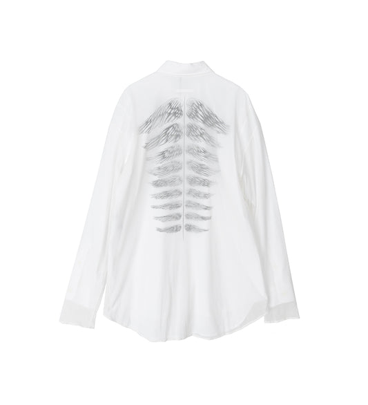 LONG SLEEVES DOUBLE LAYER SHIRT WHITE