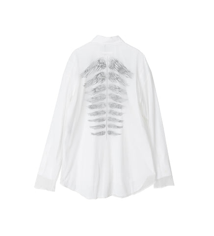 LONG SLEEVES DOUBLE LAYER SHIRT WHITE