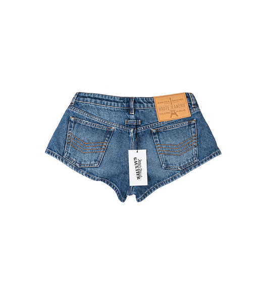 DENIM SHORT WITH BUTTONS DETAILS VINTAGE BLUE