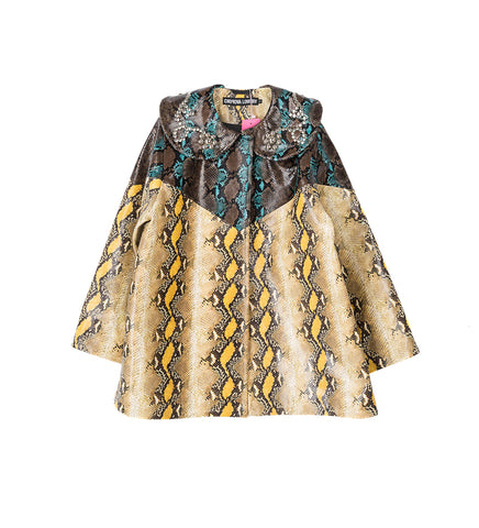 BELLE LEATHER COAT YELLOW