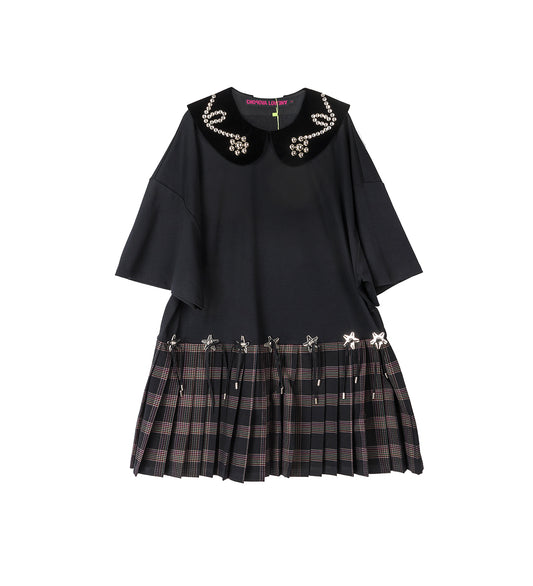 SALTOS MINI KILT DRESS BLACK