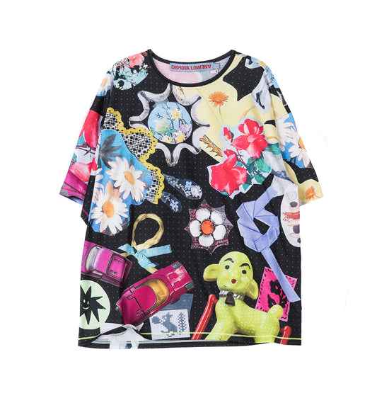 TOY BOX OVERSIZED SHORT SLEEVE BLACK/MULTI