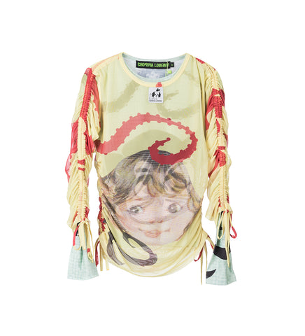 SAM CAT BALLAST LONG SLEEVE TOP GREEN/YELLOW