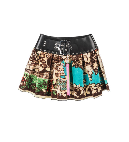 VELVET MINI CARABINER SKIRT MULTI