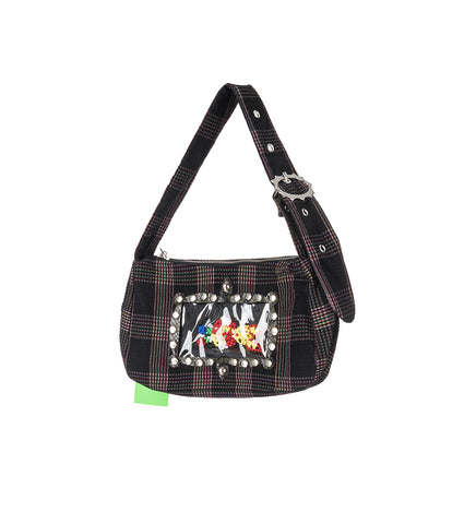 BUNNY MOMMY MINI BAG RAINBOW TARTAN