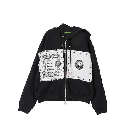 EMOTIONAL NAPKIN HOODIE BLACK