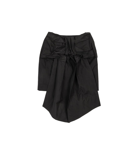 MINI SKIRT W/ BACK GATHERED BOW BLACK