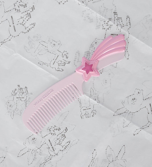 SHOOTING STAR COMB BROOCH PINK