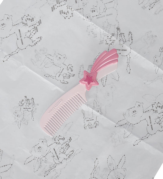 SHOOTING STAR COMB HAIR CLIP PINK