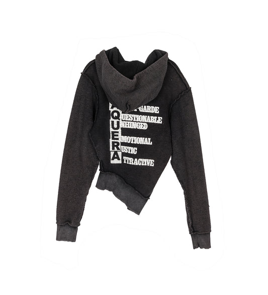 INSIDE OUT TWISTED HOODIE BLACK