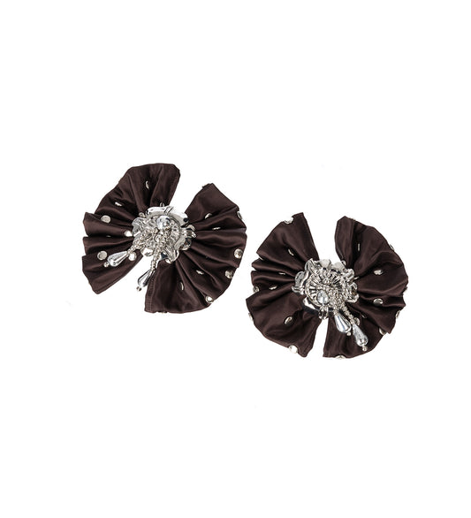BELLE HAIR BOWS HAIR CLIPS BROWN