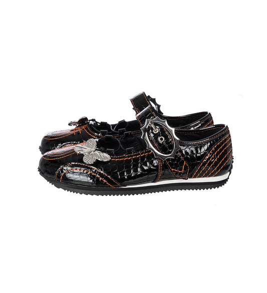CROC MARTA MARY JANE BLACK/ORANGE