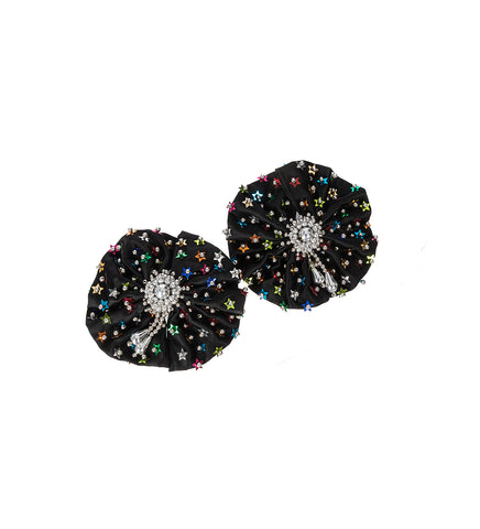 RUSH HAIR BOWS HAIR CLIPS BLACK MULTI
