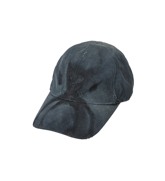 HAND-INKED BONE SCRIPT CAP ASH BLACK