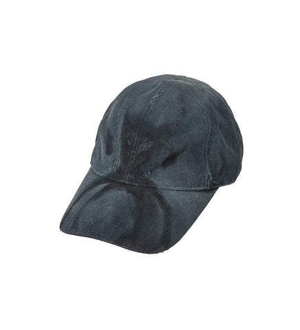HAND-INKED BONE SCRIPT CAP ASH BLACK