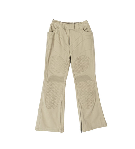 QUILTED BIKER SWEATPANTS LIGHT GREEN