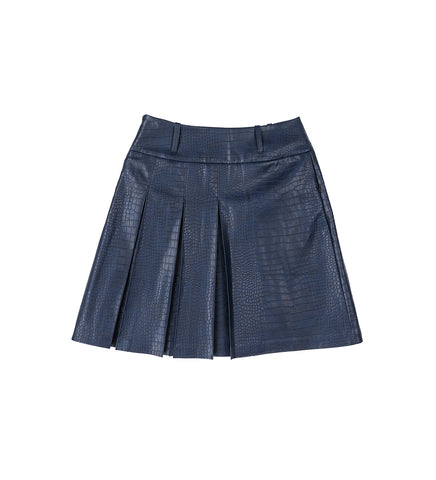 PLEATED SKIRT BLUE