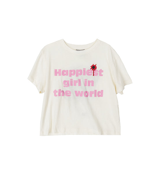 HAPPY CROPPED T-SHIRT WHITE