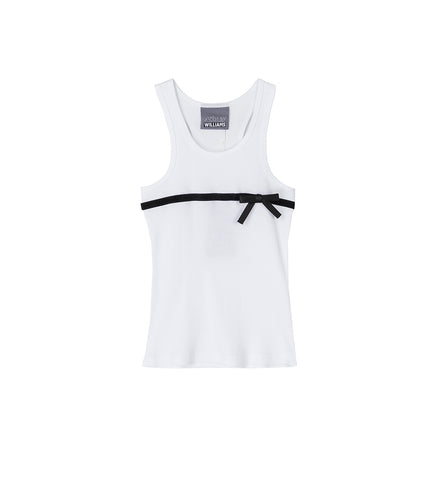 BOW VEST WHITE