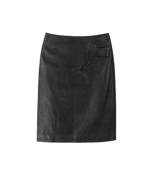 EMBOSSED PROTECTION SKIRT BLACK