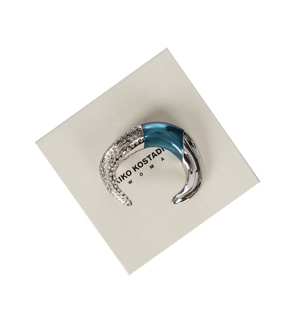 LIBER CUFF SILVER/METALLIC BLUE