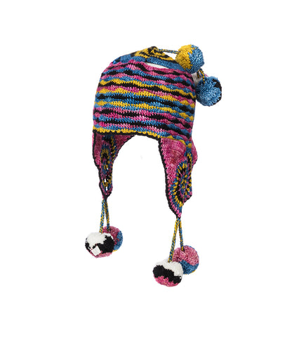 CROCHET HELMET HAT RAINBOW