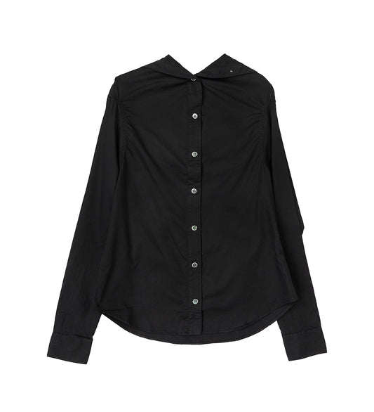 KAONASHI SHIRT BLACK SATIN