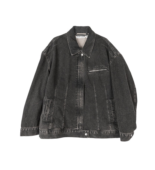 DRAFT JACKET BLACK COATED WASH