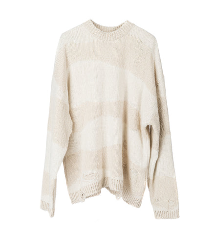 POPOVER ROUNDNECK WHITE DESTRUCTIVE WAVE MENS