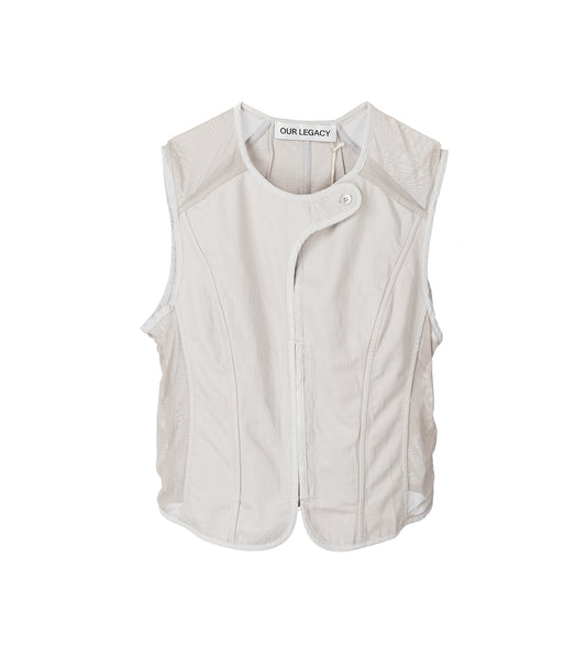 CORSET VEST DUST BUNNY DISRUPTED SATEEN