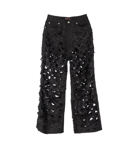 MELTING SNOOPY POCKET DESTROYED SWEAT PANT DIRTY CHARCOAL