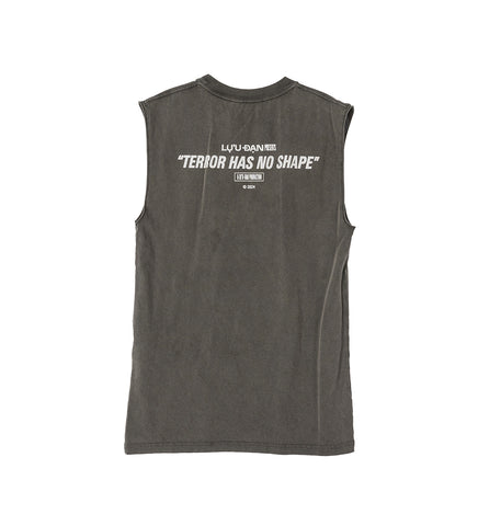 SLEEVELESS TEE WASHED BLACK / DEMON THREAT