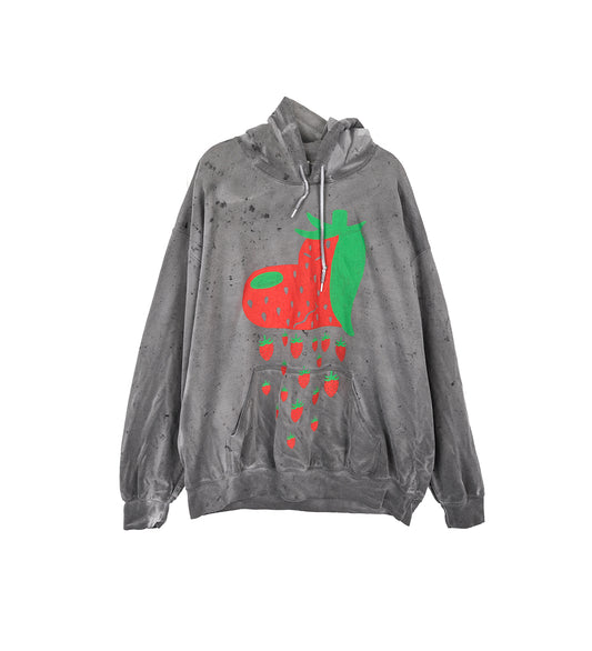 SNOOPY BERRY HOODIE DIRTY CHARCOAL