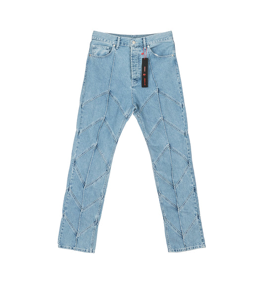 STRAIGHT FIT JEANS WASHED BLUE