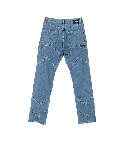 STRAIGHT FIT JEANS WASHED DARK BLUE
