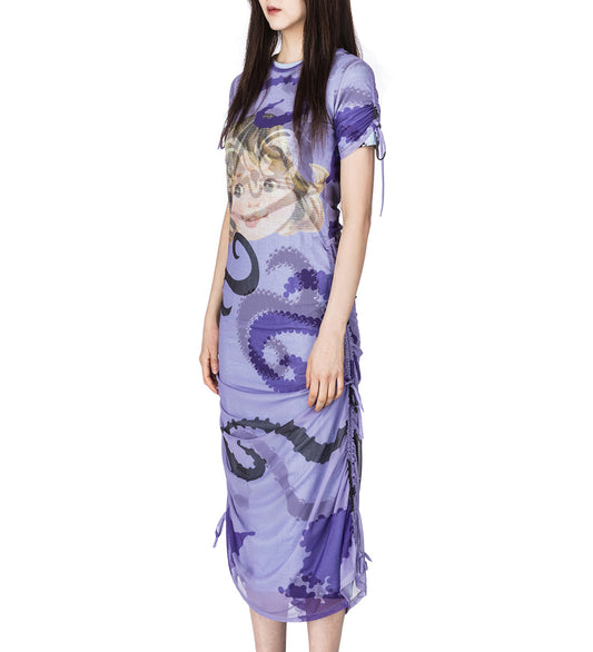 BALLAST SHORT SLEEVE DRESS BLUE/PURPLE