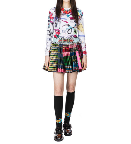WHAT'S IN MY BAG FITTED JERSEY TOP MULTI