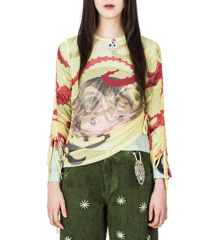 SAM CAT BALLAST LONG SLEEVE TOP GREEN/YELLOW