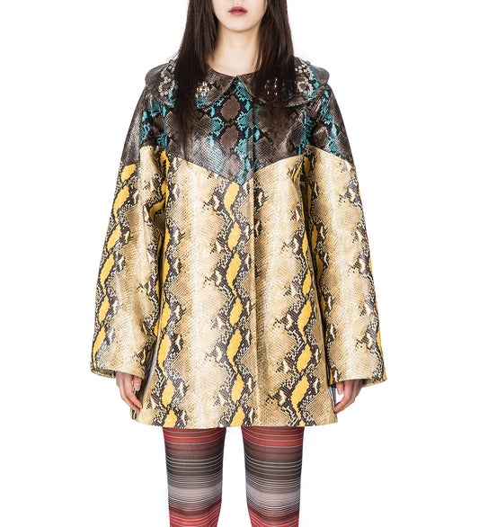 BELLE LEATHER COAT YELLOW